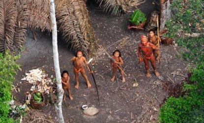 Brazil's National Indian Foundation took the photo of the Amazonian tribe to help bring attention to the plight of indigenous people.