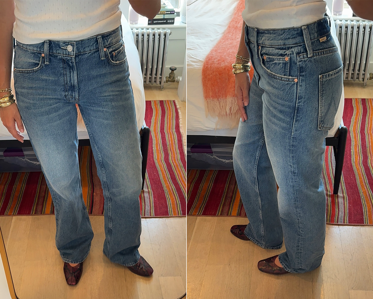 bailey burke wearing mother denim