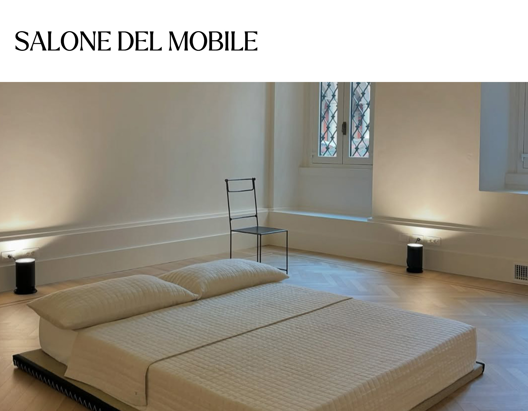 Salone del Mobile furniture exhibit.