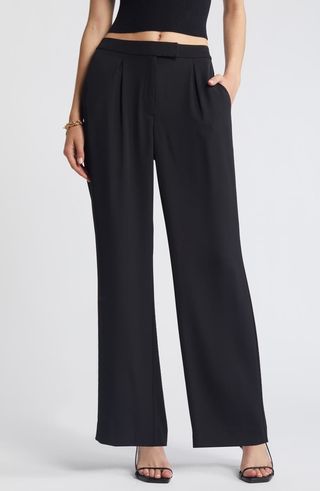 Pleated Wide Leg Pants