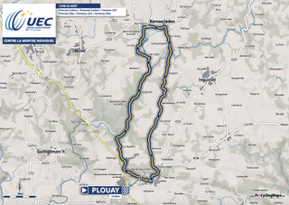UEC european road championships 2020 time trial map