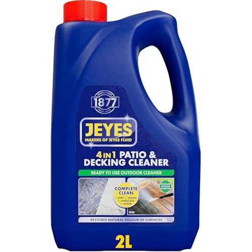 Jeyes 4-In-1 Patio and Decking Power, Outdoor Cleaner for Patios, Paths, Driveways, Stone &amp;amp; Concrete, 2 Litres