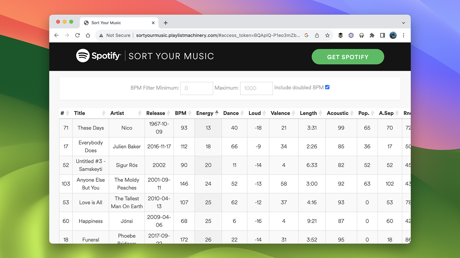 Sort Your Music web app