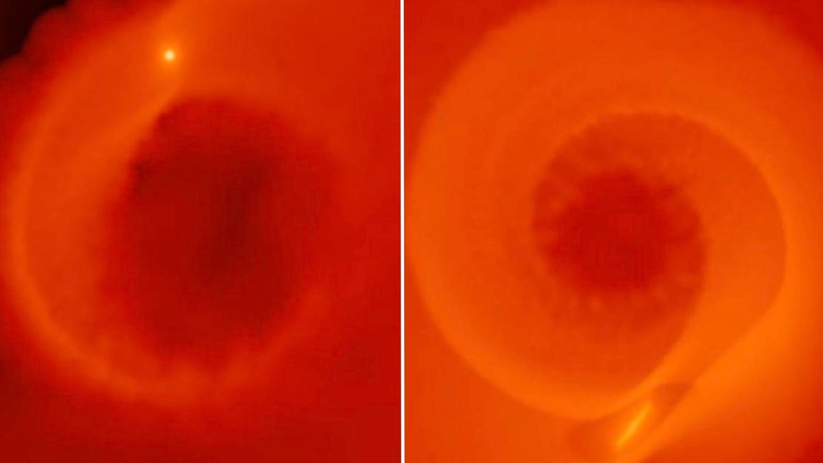 red and orange swirls of gas