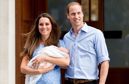 Kate Middleton and Prince William with their new baby son