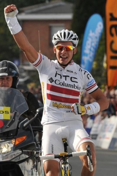 Aleksejs Saramontins (HTC-Columbia) soloed to the win.
