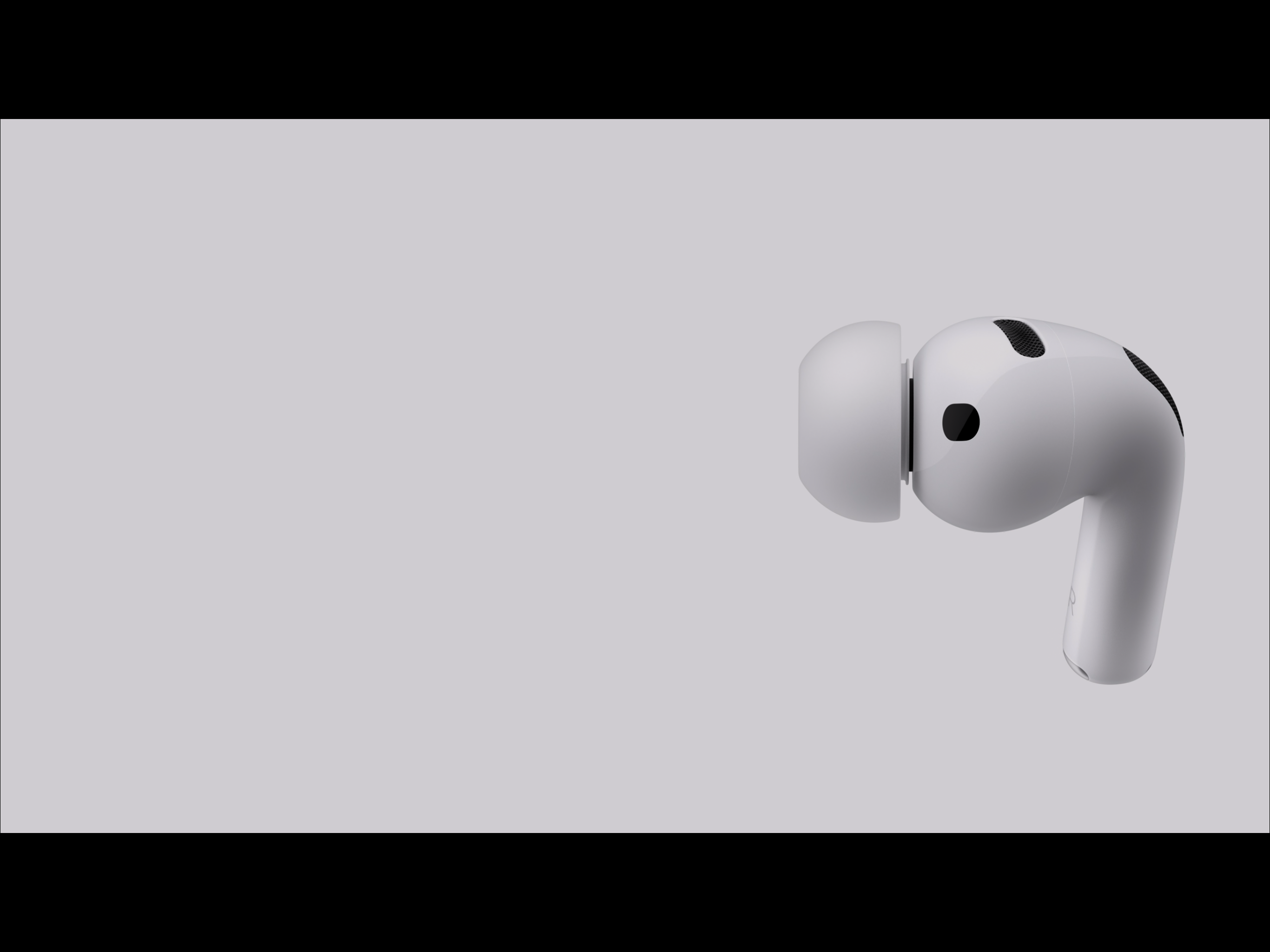 Promotional material for the AirPods Pro 3 from the Apple keynote