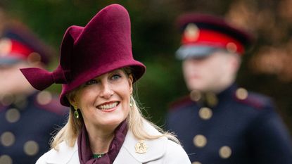 Sophie Wessex Christmas Card: Countess of Wessex visits the Corps of Army Music for a renaming ceremony and short parade at Kneller Hall