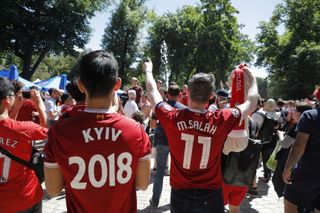 Liverpool fans in Kyiv