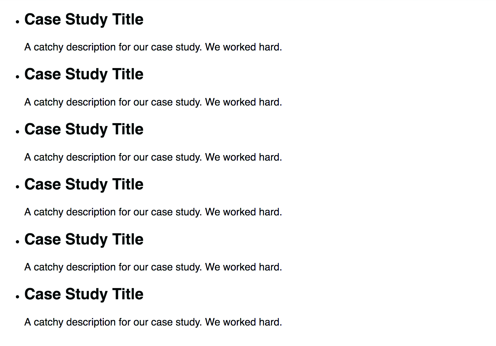 case study title repeated