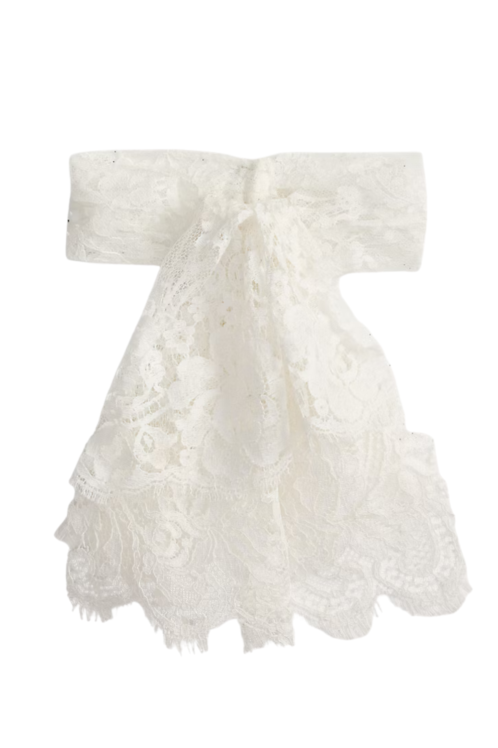 Floral Cotton Lace Jabot