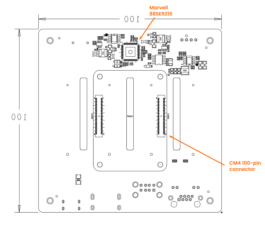 Wiretrustee SATA Board for Raspberry PI CM4