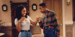 Kellie Shanygne Williams as Laura Winslow and Jaleel White as Stefan Urquelle on Family Matters (1993)