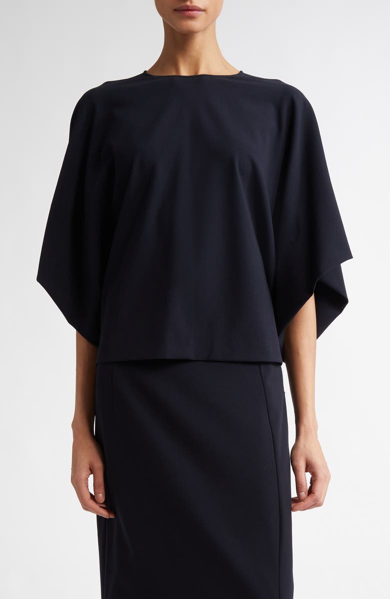 Tenley Draped Stretch Virgin Wool Top