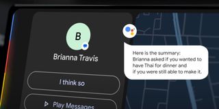 Message summaries in Android Auto.