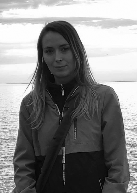 Black and white headshot photograph of Creative Bloq contributor Elena Leonteva