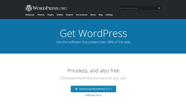 WordPress.org's download page