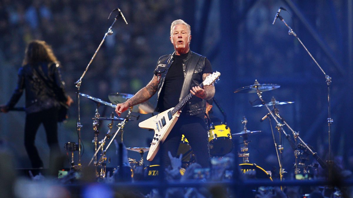 Metallica on stage in 2024