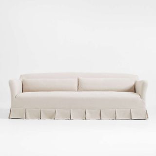 Crawford 90" Slipcovered Sofa with Box-Pleated Skirt by Jake Arnold