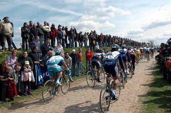 Powering away through the spectators
