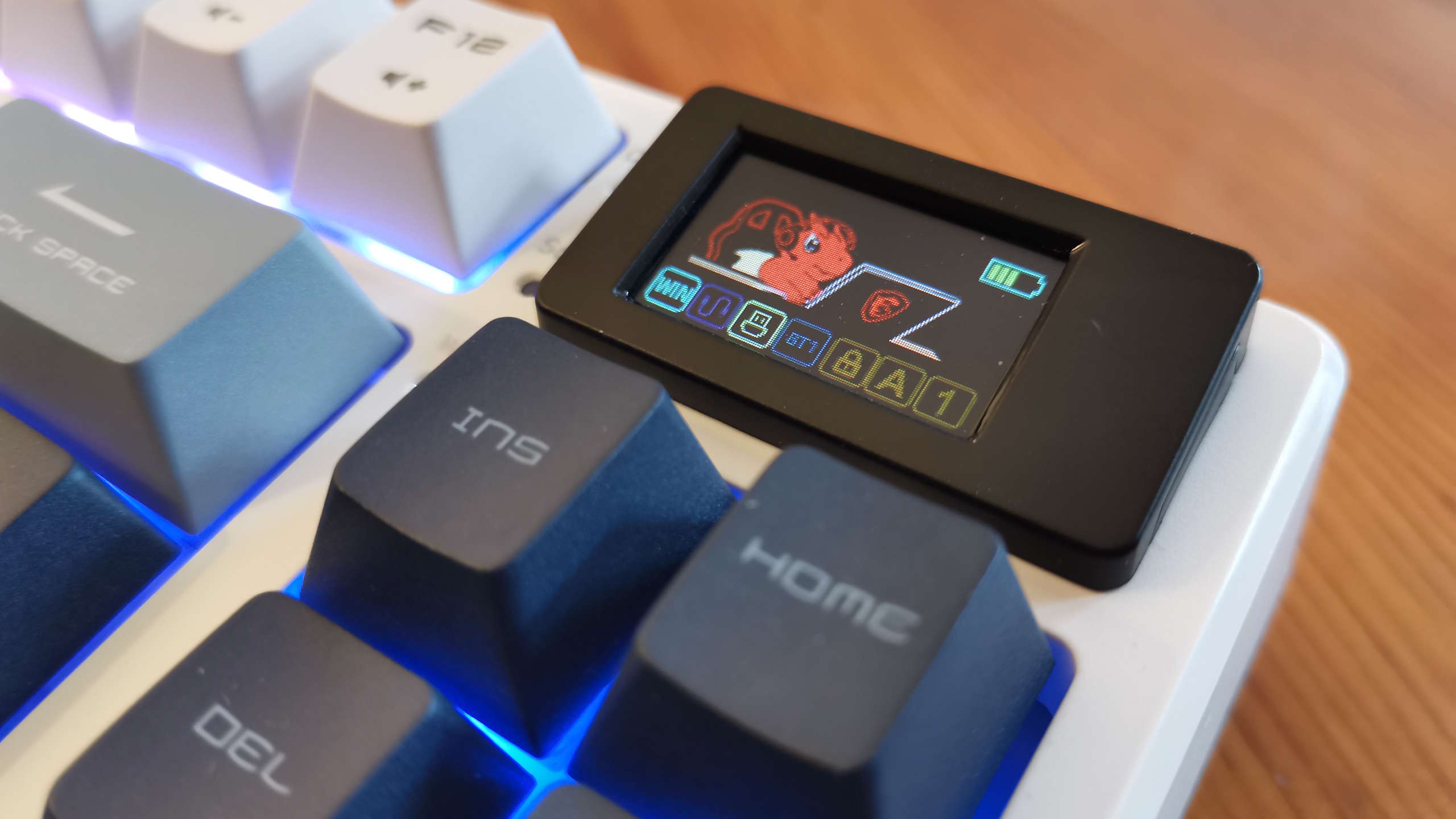 MSI Forge GK600 TKL gaming keyboard on a desk.