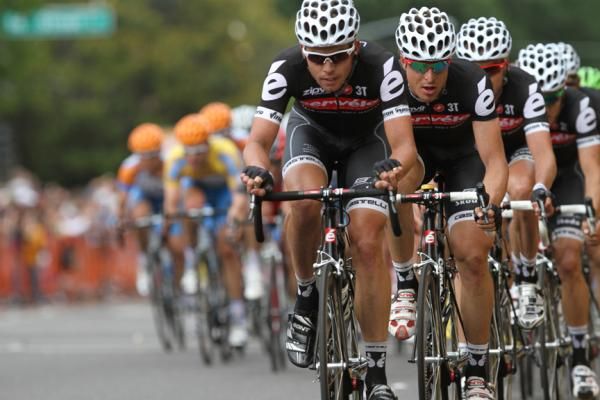 On the penultimate lap, Cervelo Test Team was trying to set up Theo Bos.
