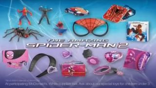 The Amazing Spider-Man 2 Happy Meal toy collection.