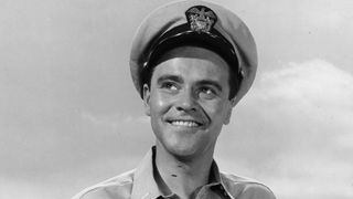 Jack Lemmon as a soldier in Mister Roberts