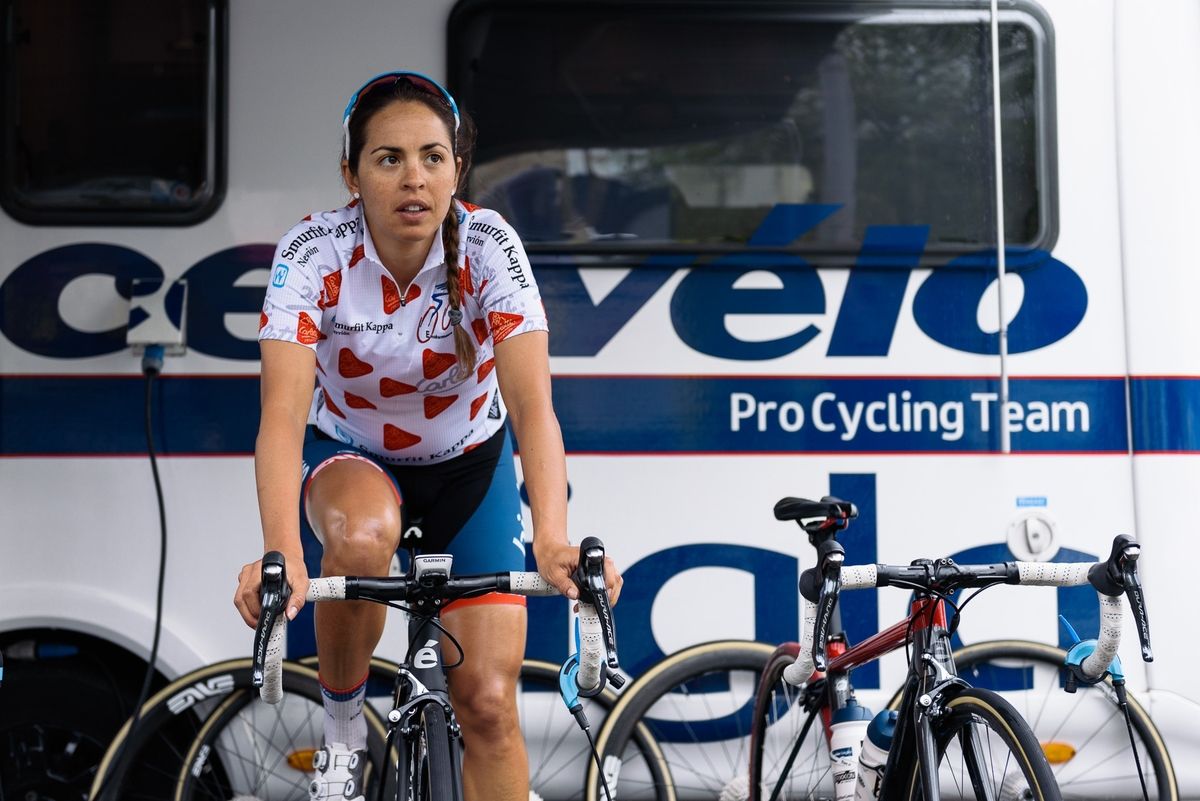 Carmen Small (Cerv&eacute;lo Bigla) warms up - Emakumeen Bira 2016 Stage 3 - A 105 km road stage starting and finishing in Berriatua, Spain on 16th April 2016.