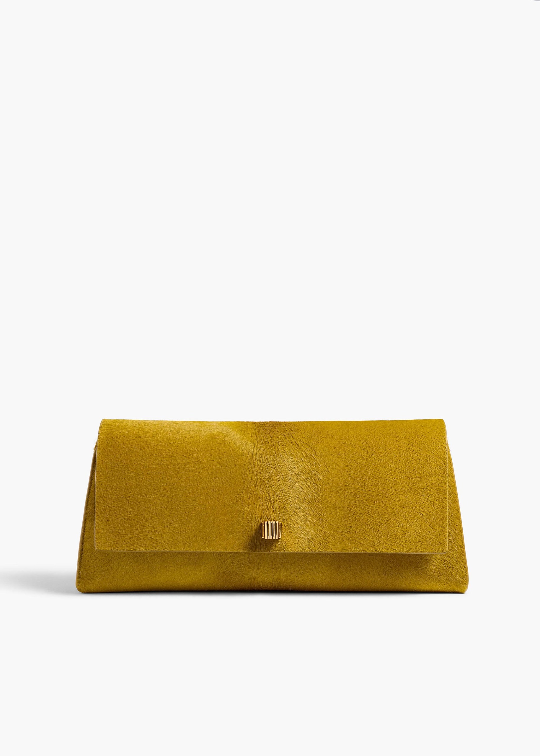Audrey Clutch in Golden Olive Haircalf - O/s / Golden Olive / 100%calfskin