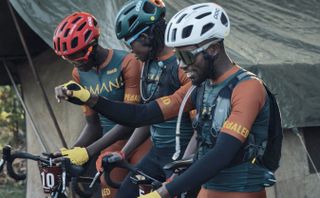 Among Team AMANI riders competing in multiple disciplines is Nancy Akinyi, in center, who will race SBT GRVL