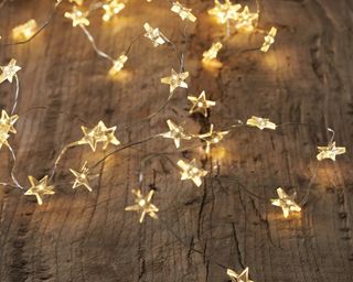Warm LED star shaped bedroom fairy string light lighting