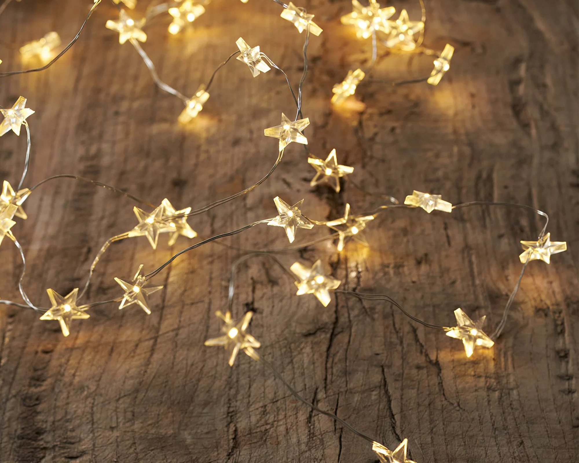 Warm LED star shaped bedroom fairy string light lighting