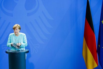 Angela Merkel speaks following the Brexit vote