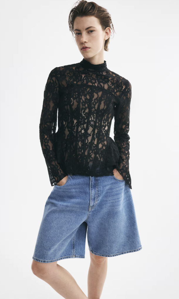 H&amp;amp;M , Lace peplum top
