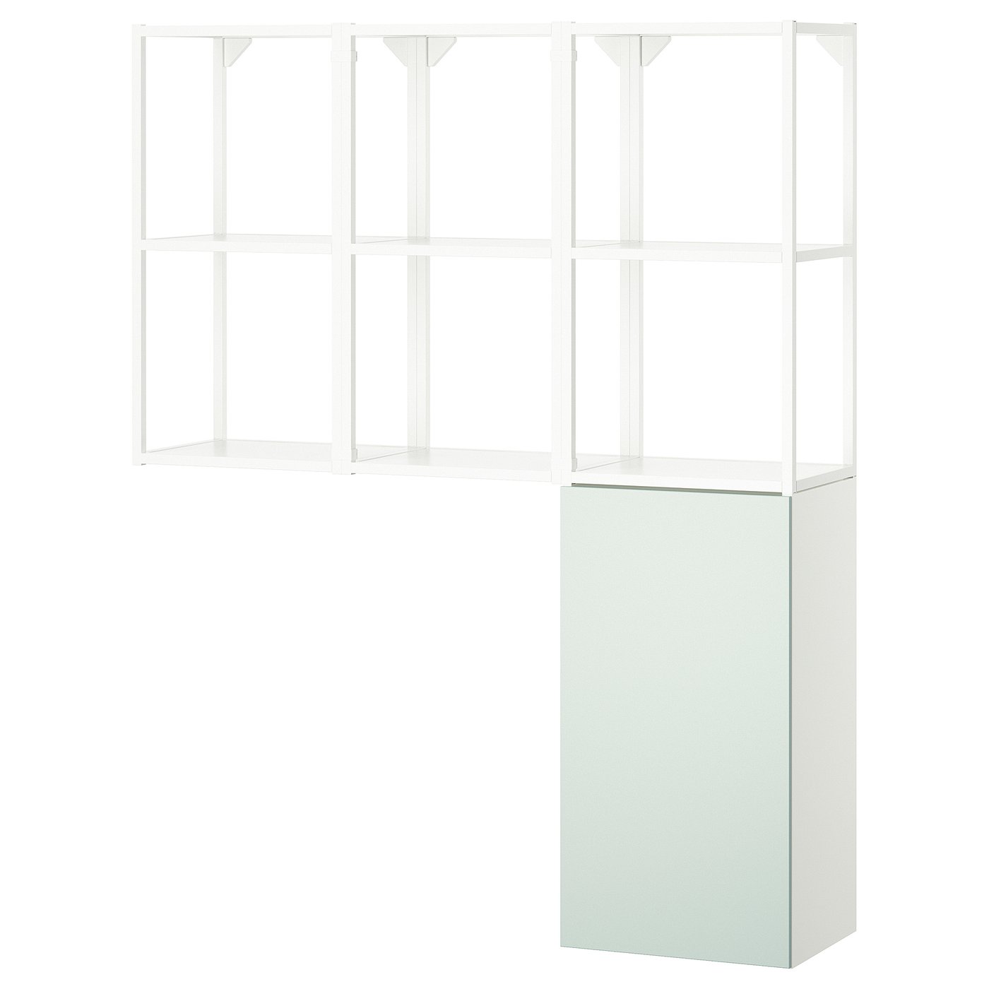 Enhet Storage Combination - White/pale Grey-Green 120x32x150 Cm