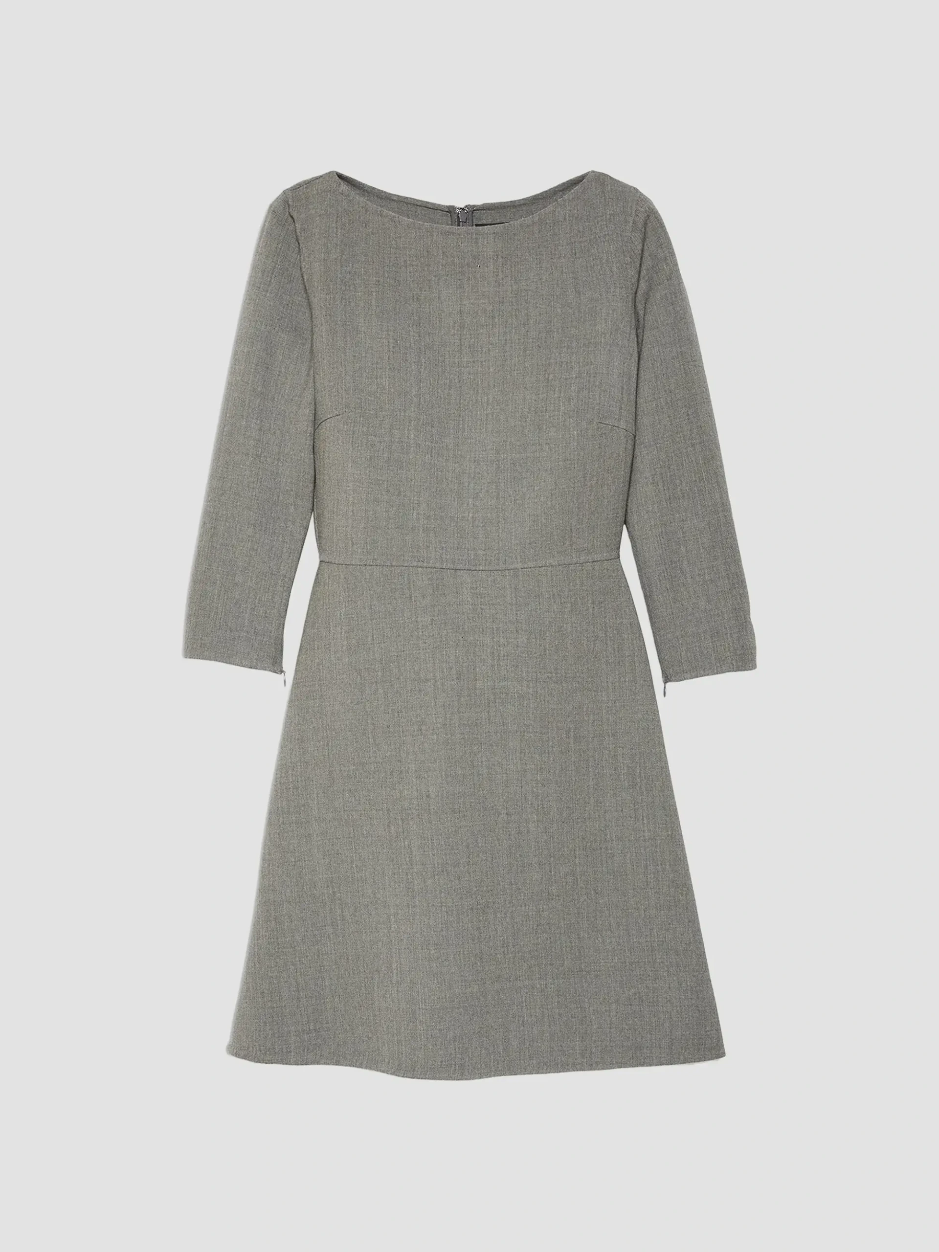 Virgin Wool A-Line Mini Dress