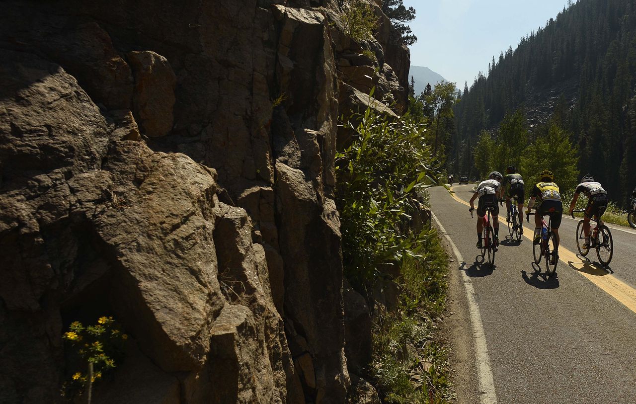 The riders hit Independence Pass