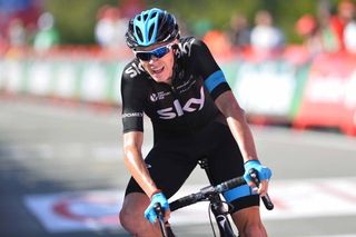 Chris Froome (Sky) lost a few seconds but battled valiantly