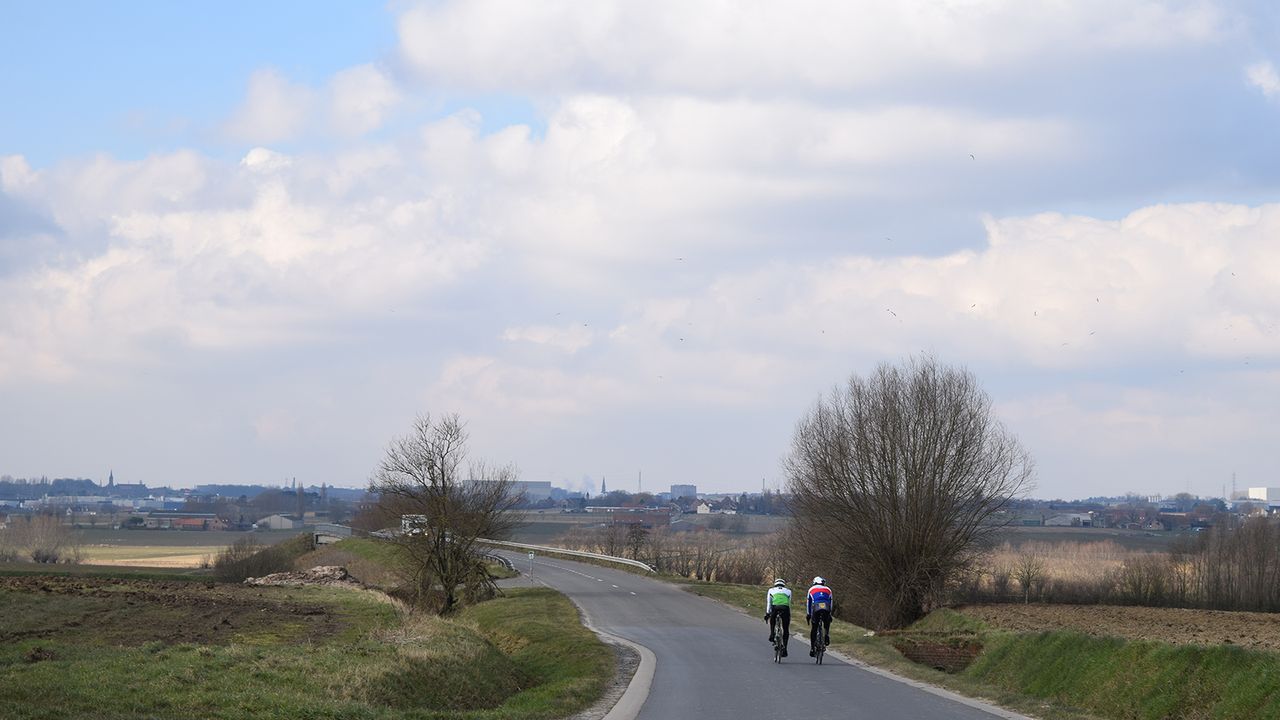 Riding through the Flanders landscape