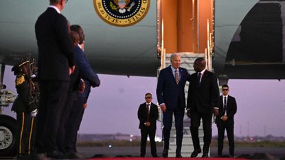 President Joe Biden arrives in Angola