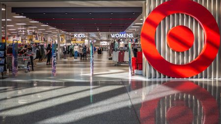 Target store checkout line and logo
