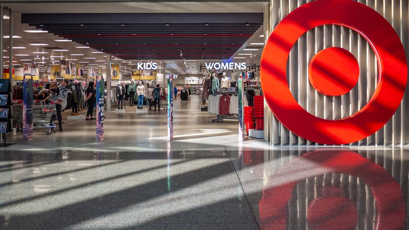 Target store checkout line and logo