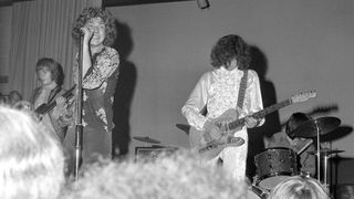 Jimmy Page onstage with Led Zeppelin