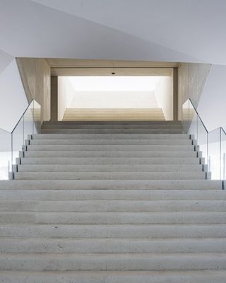 Staircase into Musée de l’Elysée and Mudac in Lausanne