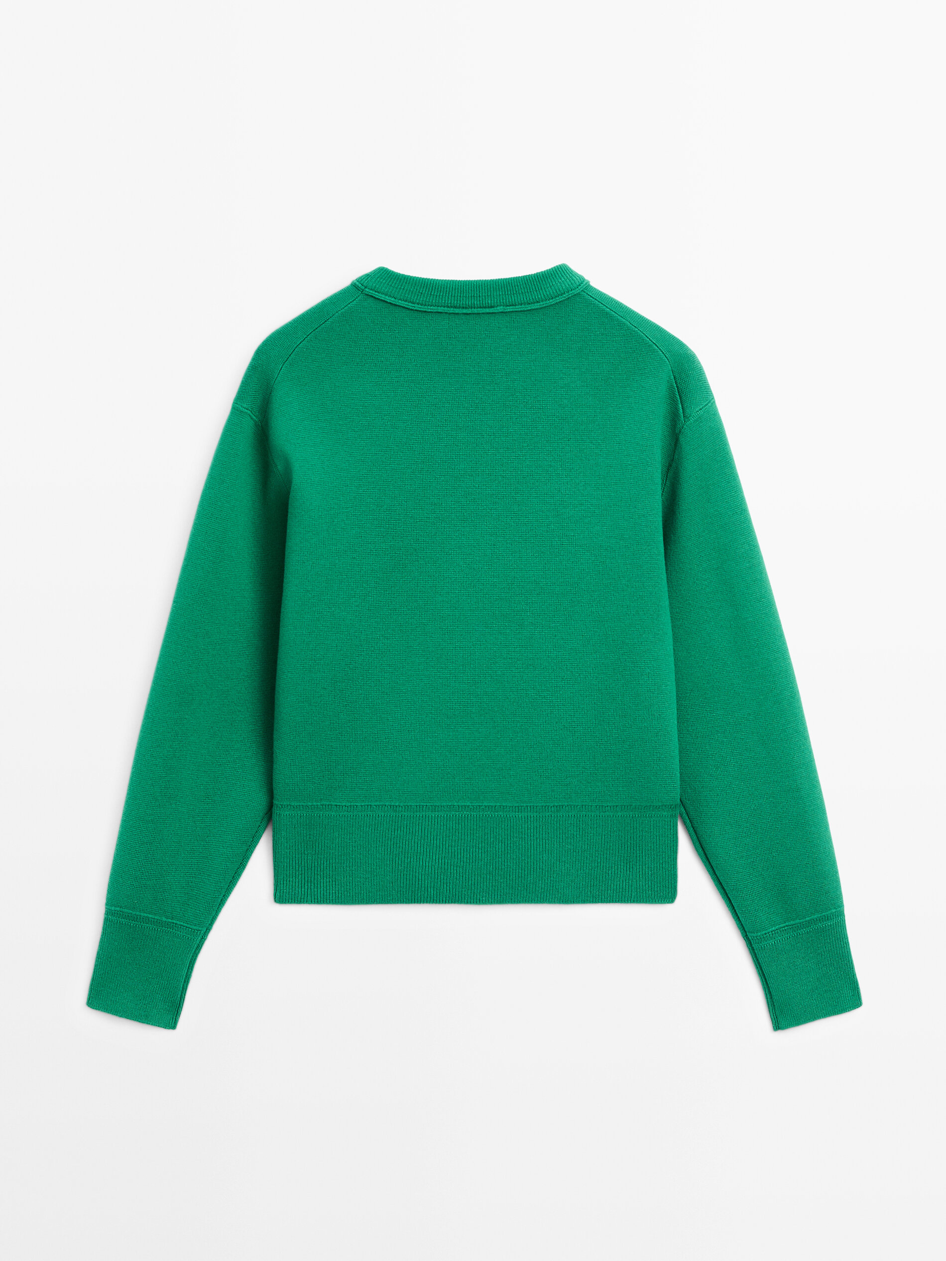 Cotton Blend Knit Sweater