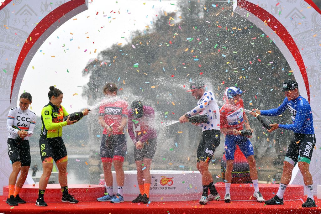 Champagne on the podium