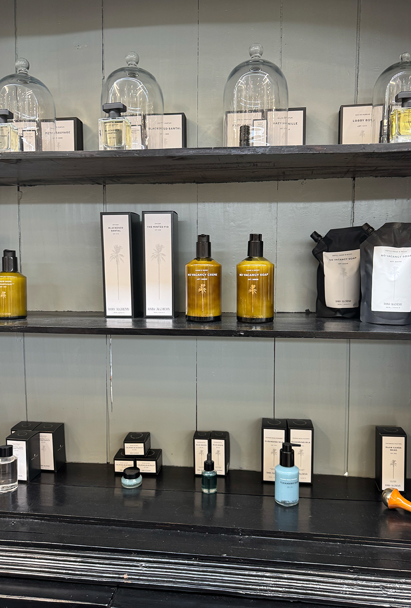 a photo of raaw alchemy products on a shelf