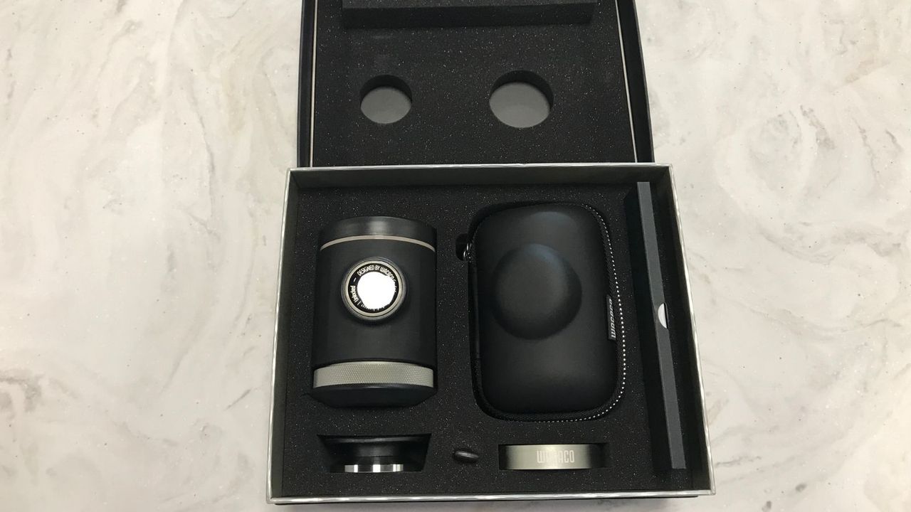 Wacaco Picopresso box, open showing all the parts