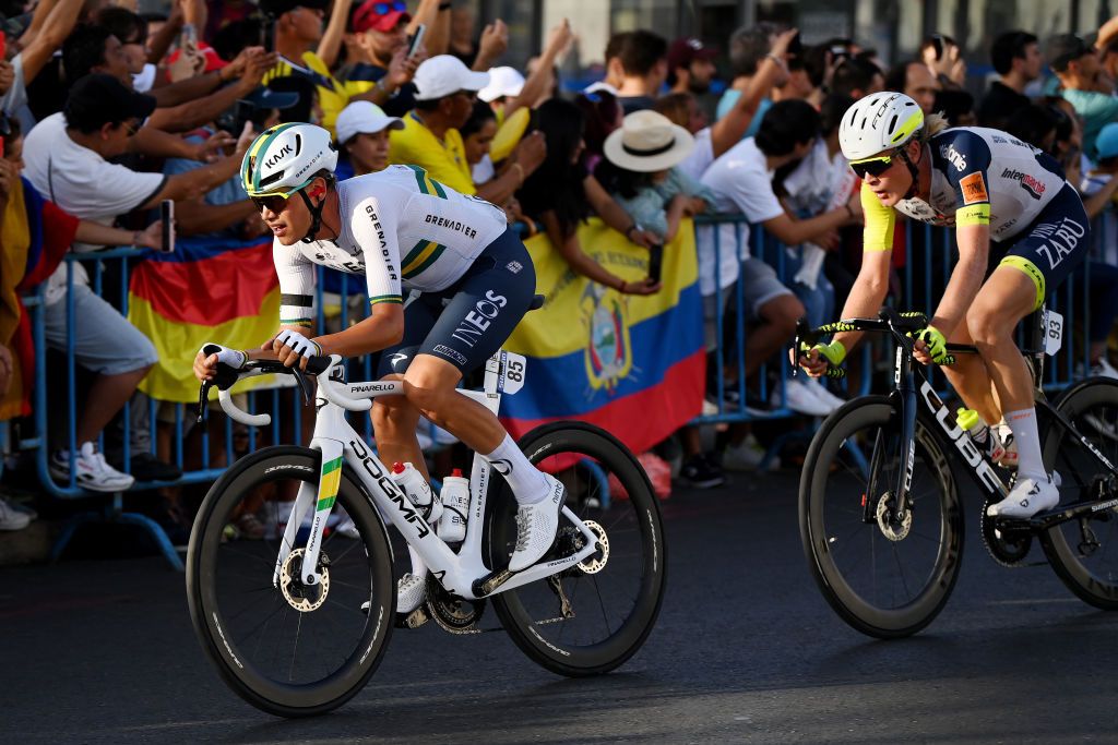 MADRID SPAIN SEPTEMBER 11 Luke Plapp of Australia and Team INEOS Grenadiers during the 77th Tour of Spain 2022 Stage 21 a 967km stage from Las Rozas to Madrid LaVuelta22 WorldTour on September 11 2022 in Madrid Spain Photo by Justin SetterfieldGetty Images
